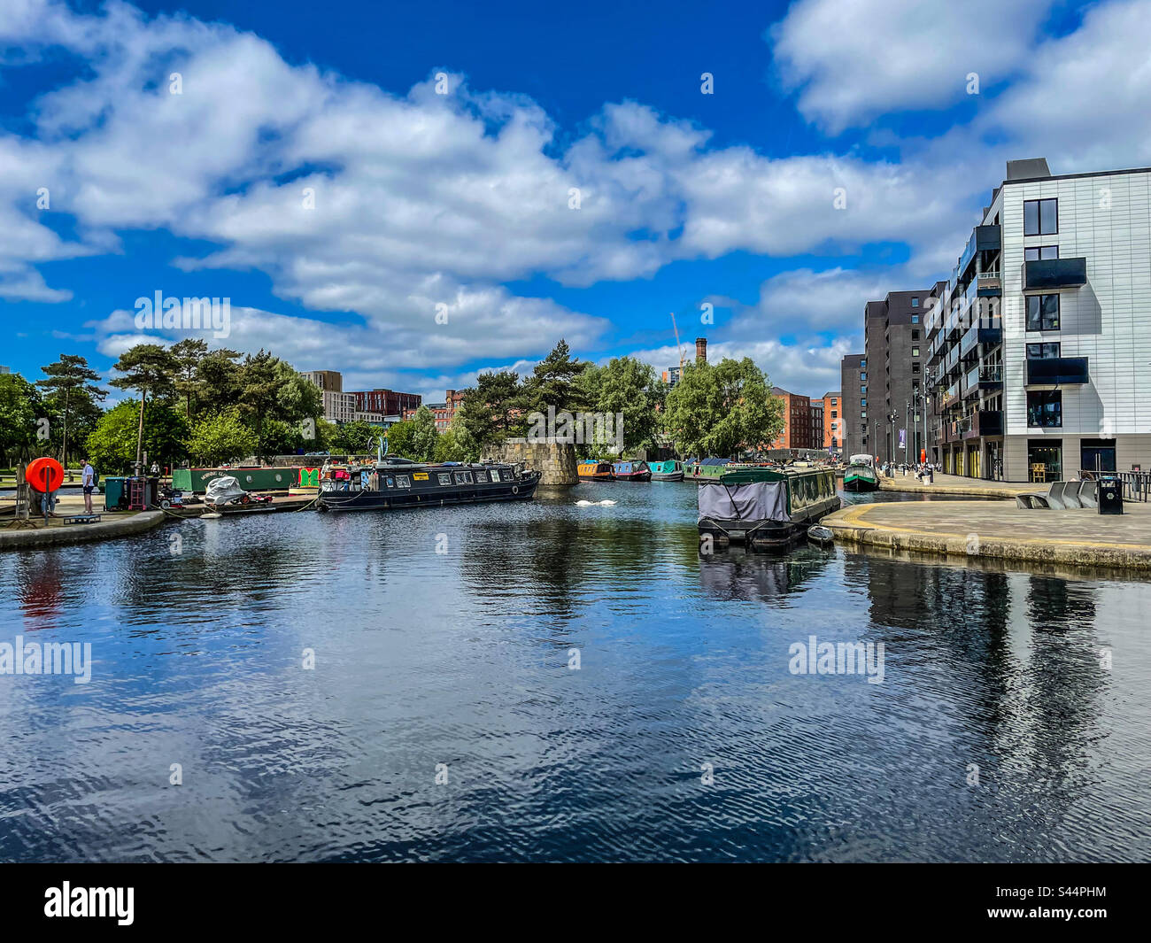 New Islington marina, Manchester - Smartphone Captured Stock Image