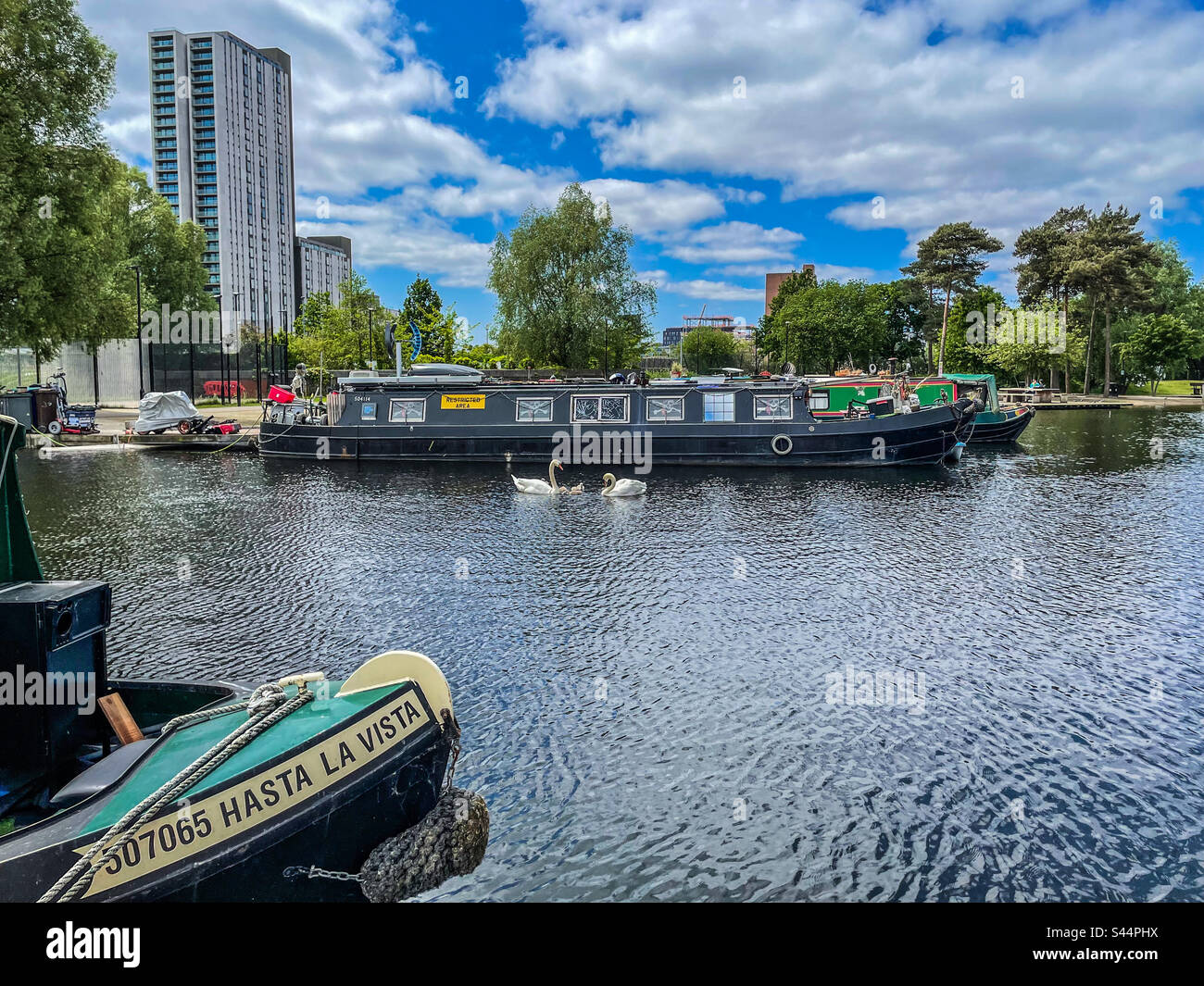 New Islington marina, Manchester - Smartphone Captured Stock Image