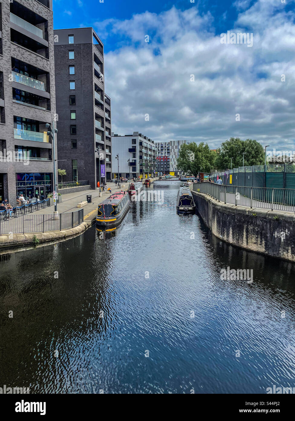 New Islington marina, Manchester - Smartphone Captured Stock Image