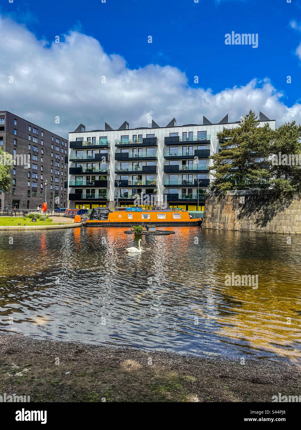 New Islington marina, Manchester - Smartphone Captured Stock Image