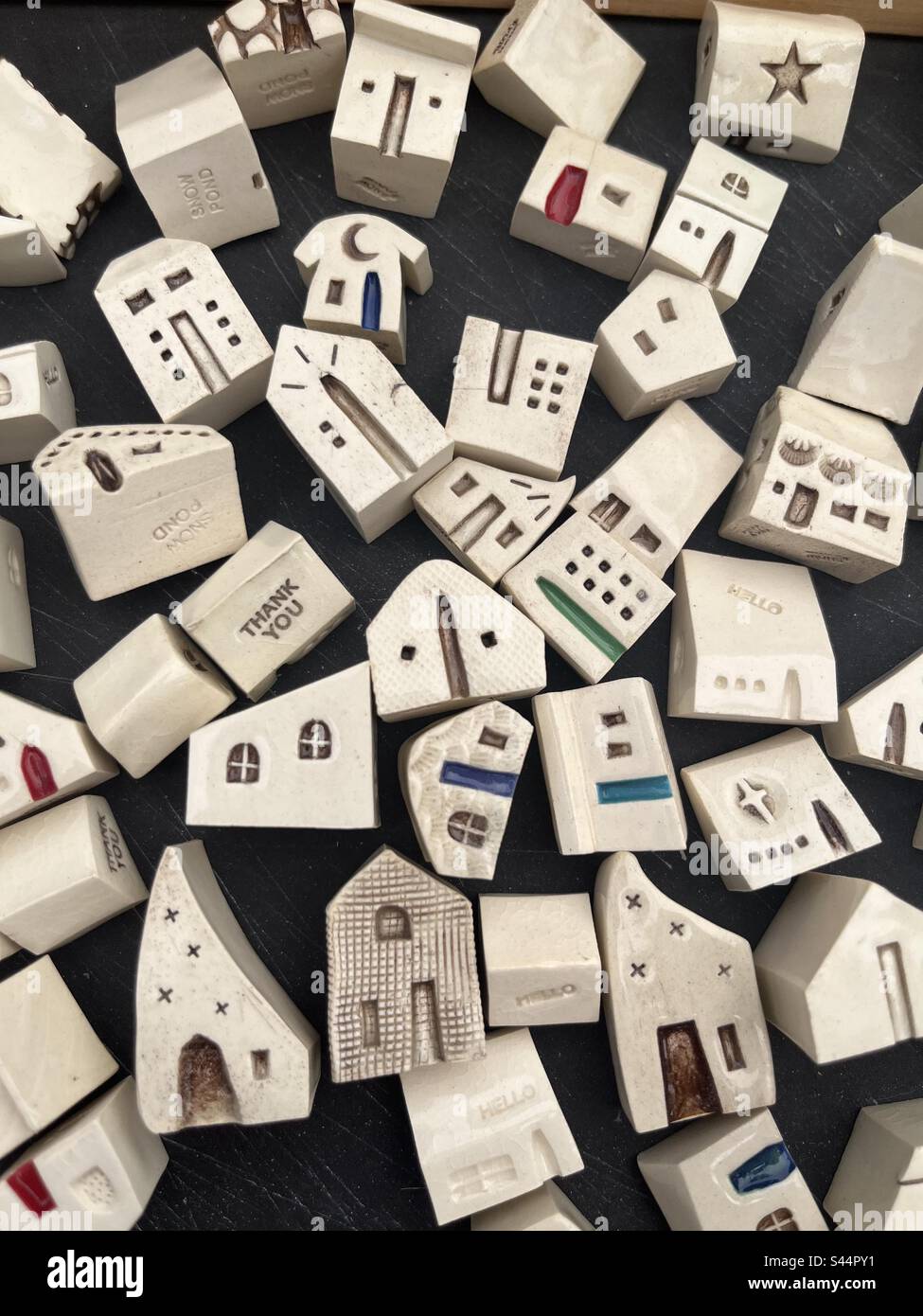 Tiny wooden houses - Smartphone Captured Stock Image