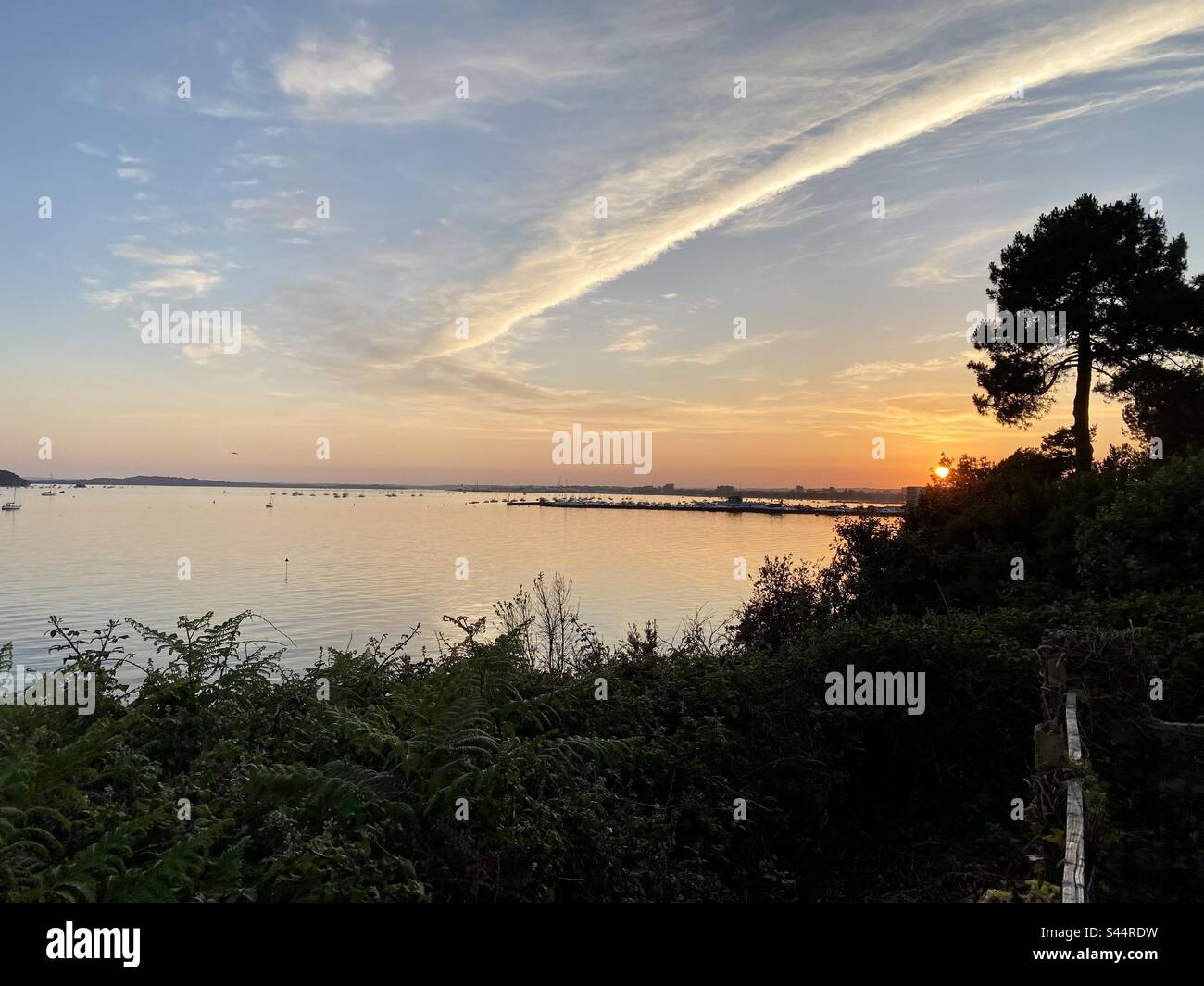 Sunset Evening Hill, Sandbanks, Poole, Dorset Stock Photo Alamy
