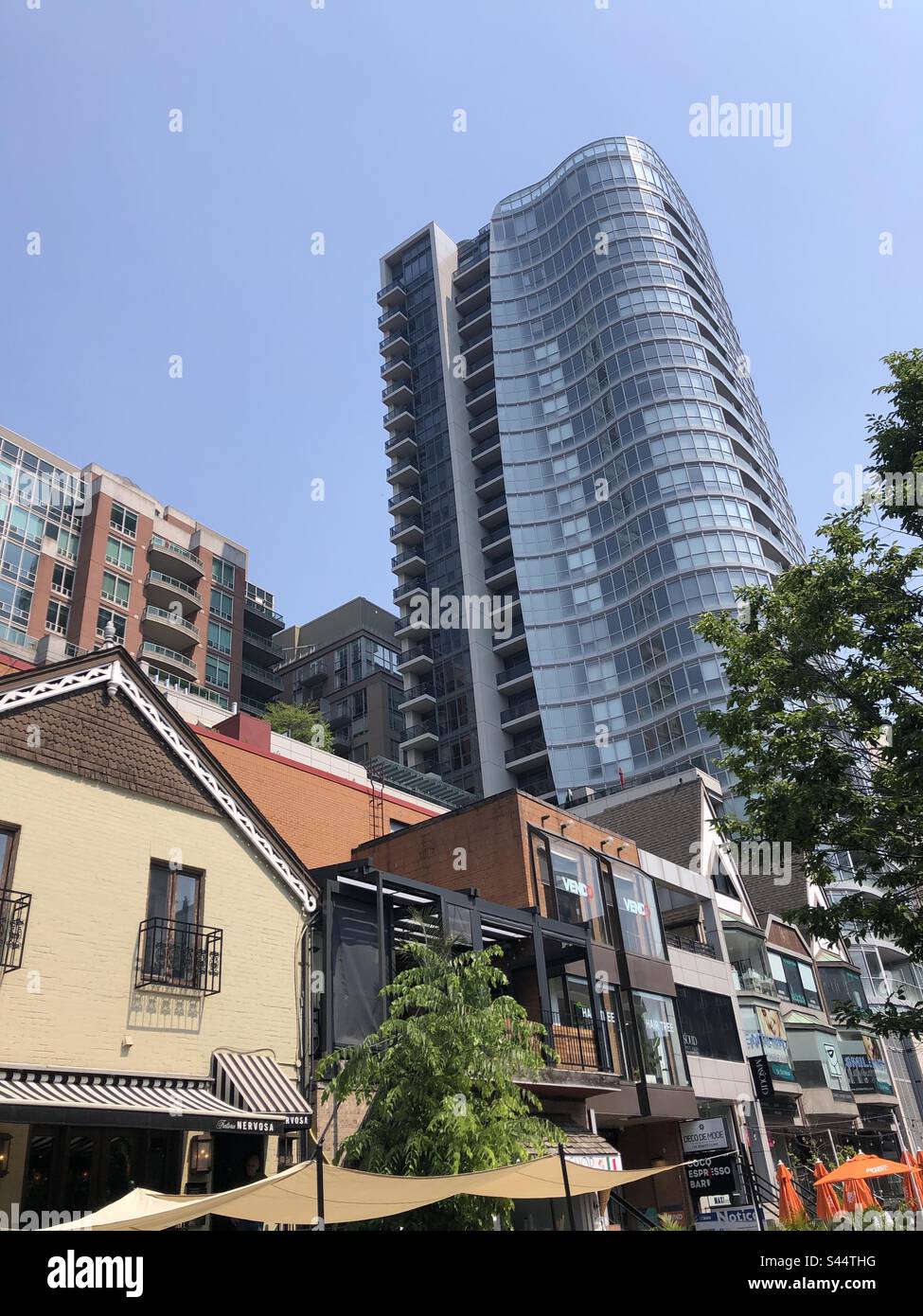 Yorkville, a Toronto downtown neighbourhood. - Smartphone Captured Stock Image