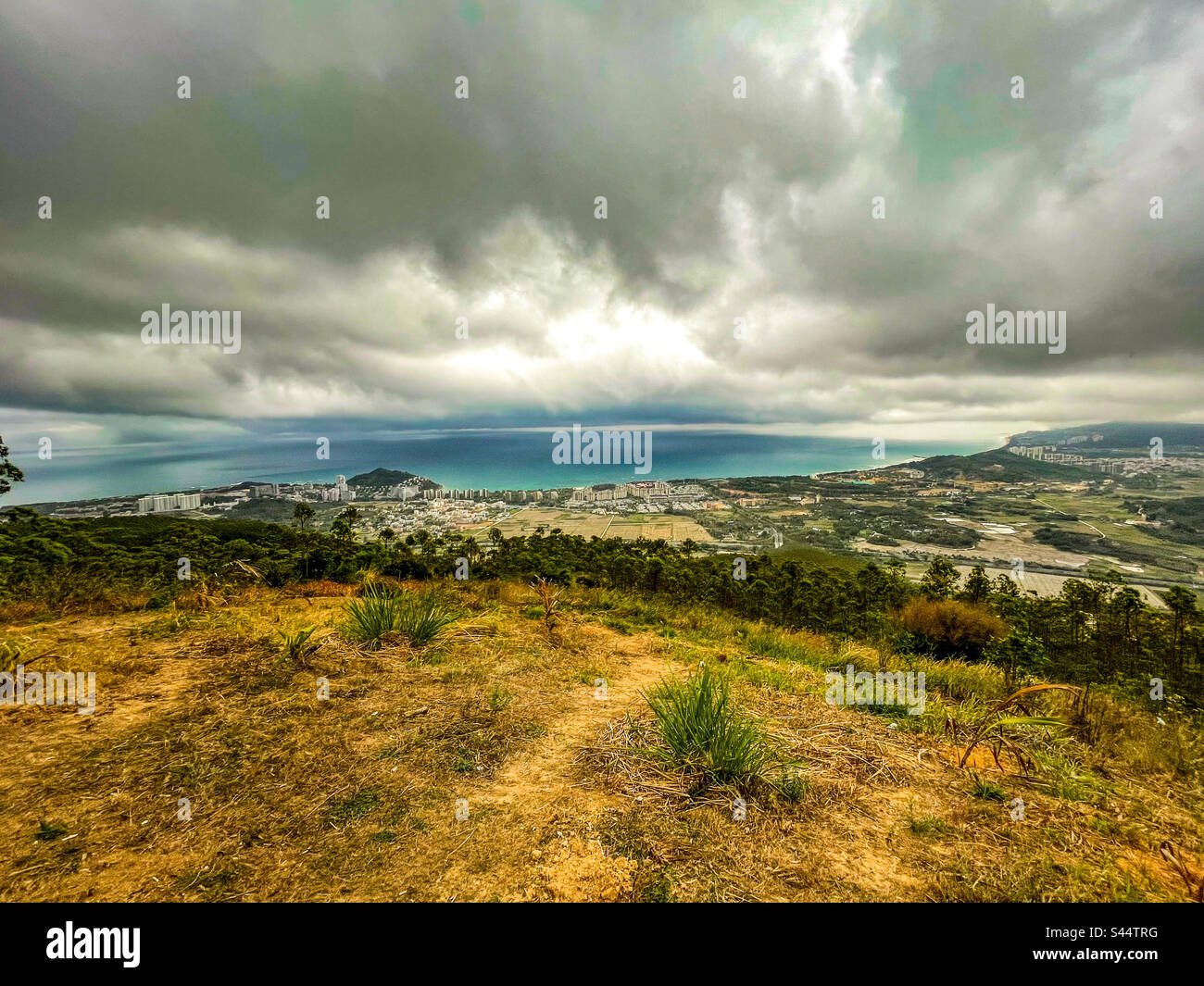 Ocean view from the mountain top - Smartphone Captured Stock Image