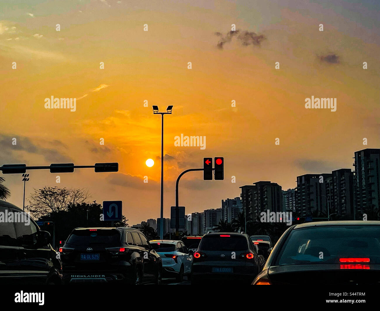Sunset in the city - Smartphone Captured Stock Image