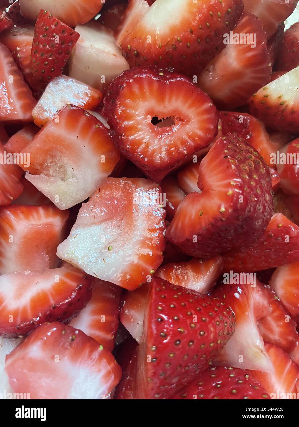 Strawberry Heart Stock Photo