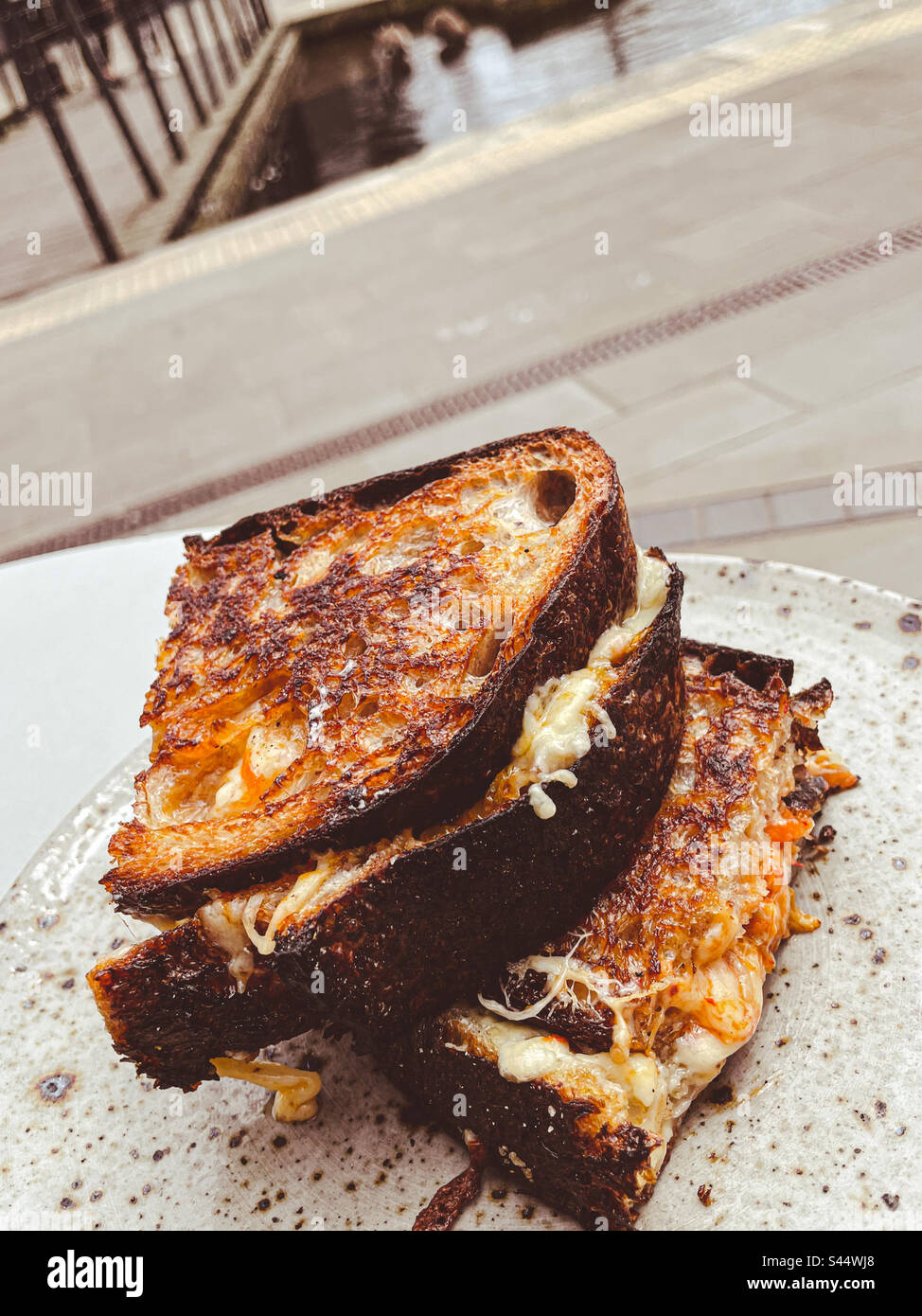 Cheese & kimchi toasted sandwich Stock Photo Alamy