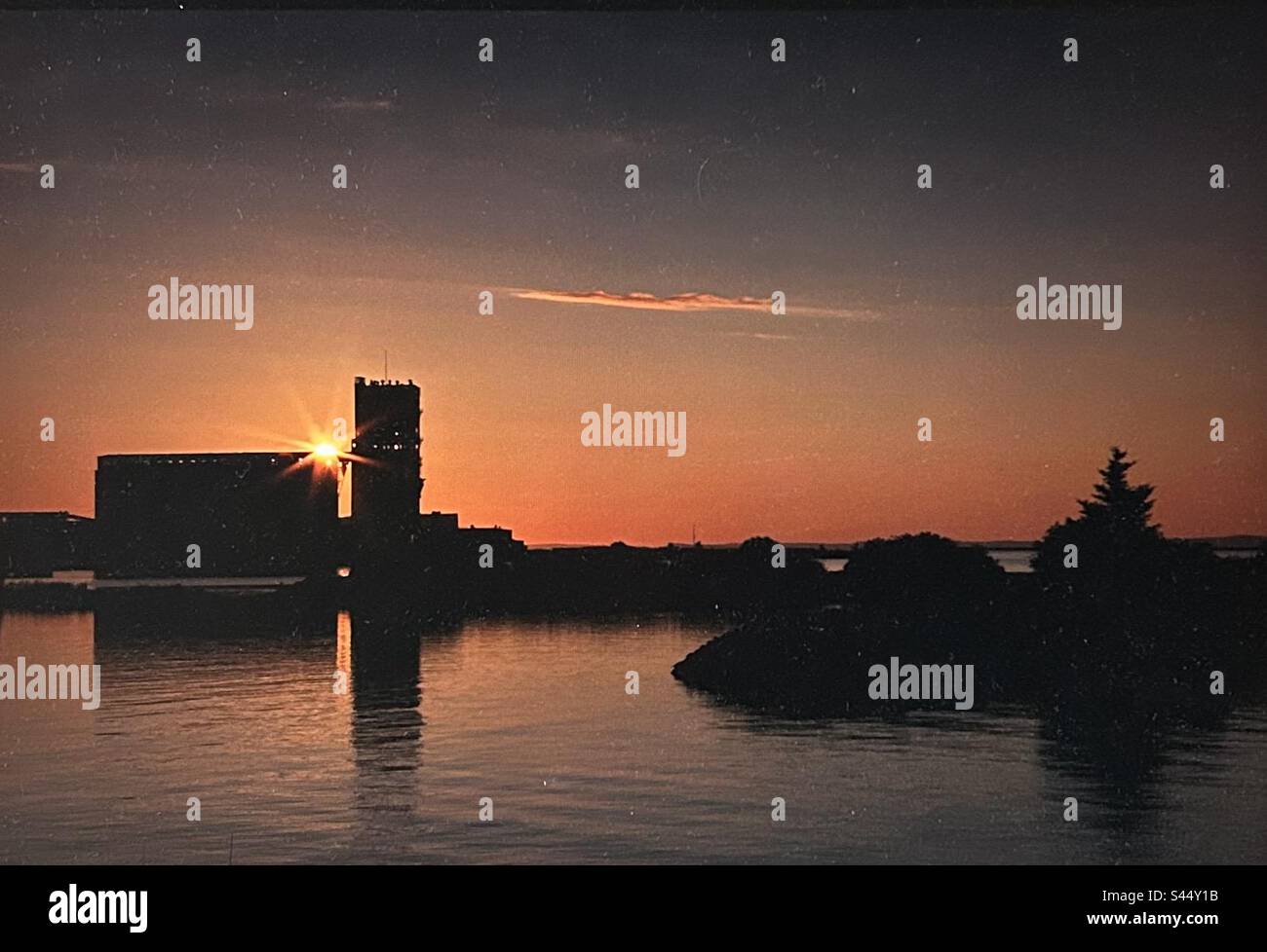 Manufacturing in Ontario, Canada, sunrise, dawn, morning - Smartphone Captured Stock Image