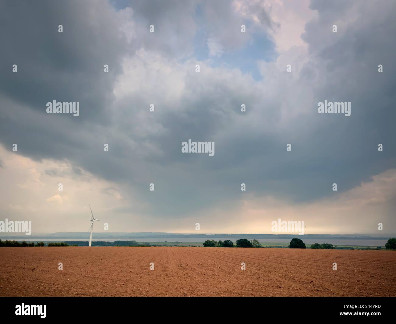 Stormy skies over the river Severn., Alvington - Smartphone Captured Stock Image