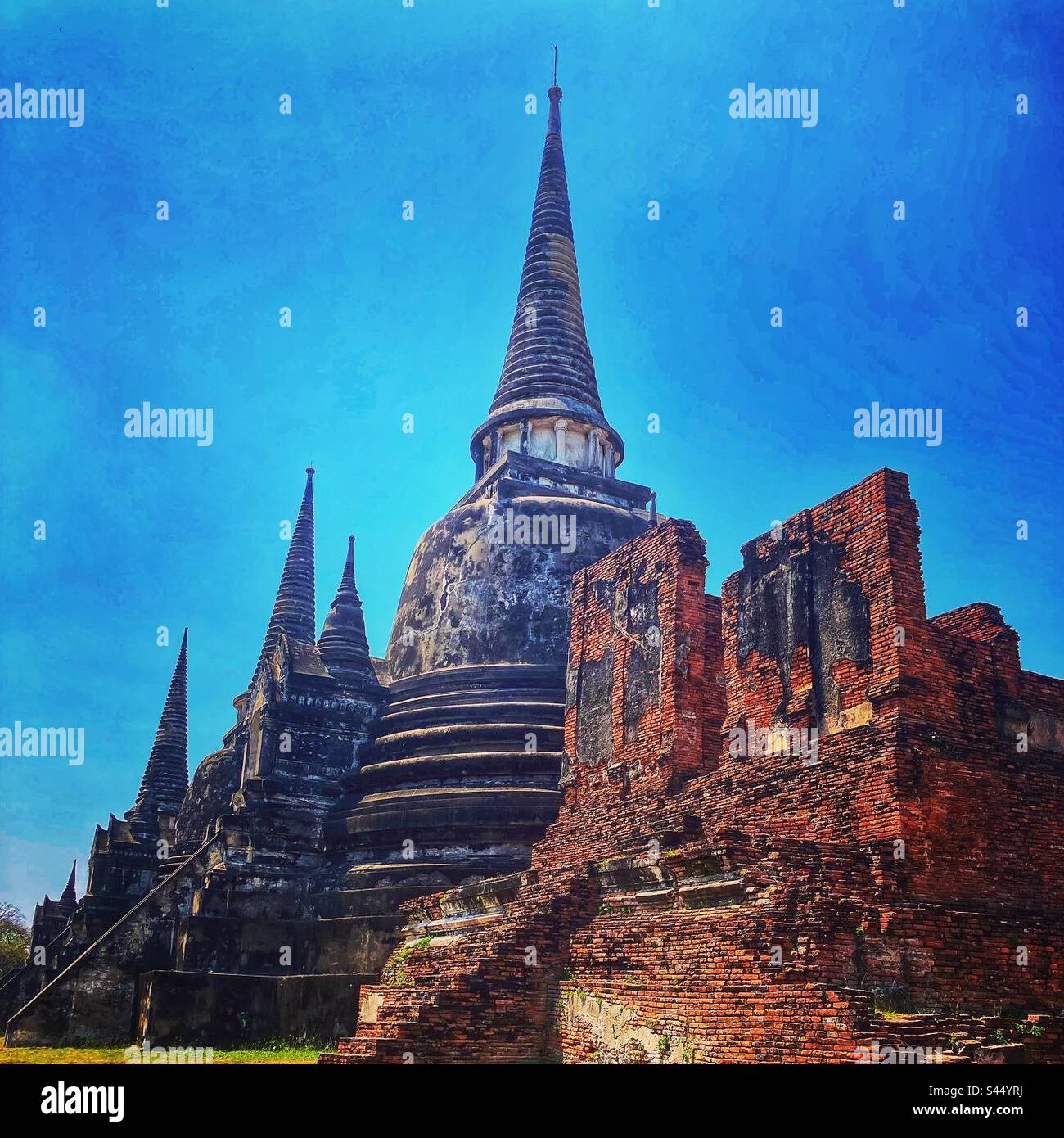 Temples of Ayutthaya in Thailand - Smartphone Captured Stock Image