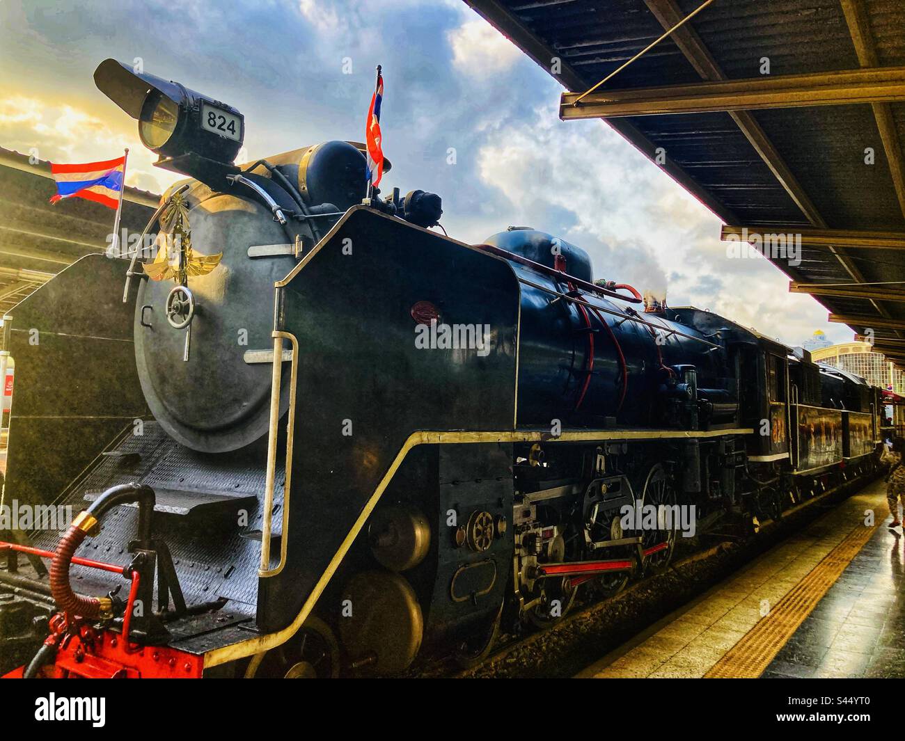 Front of steam train in Bangkok Thailand Stock Photo Alamy