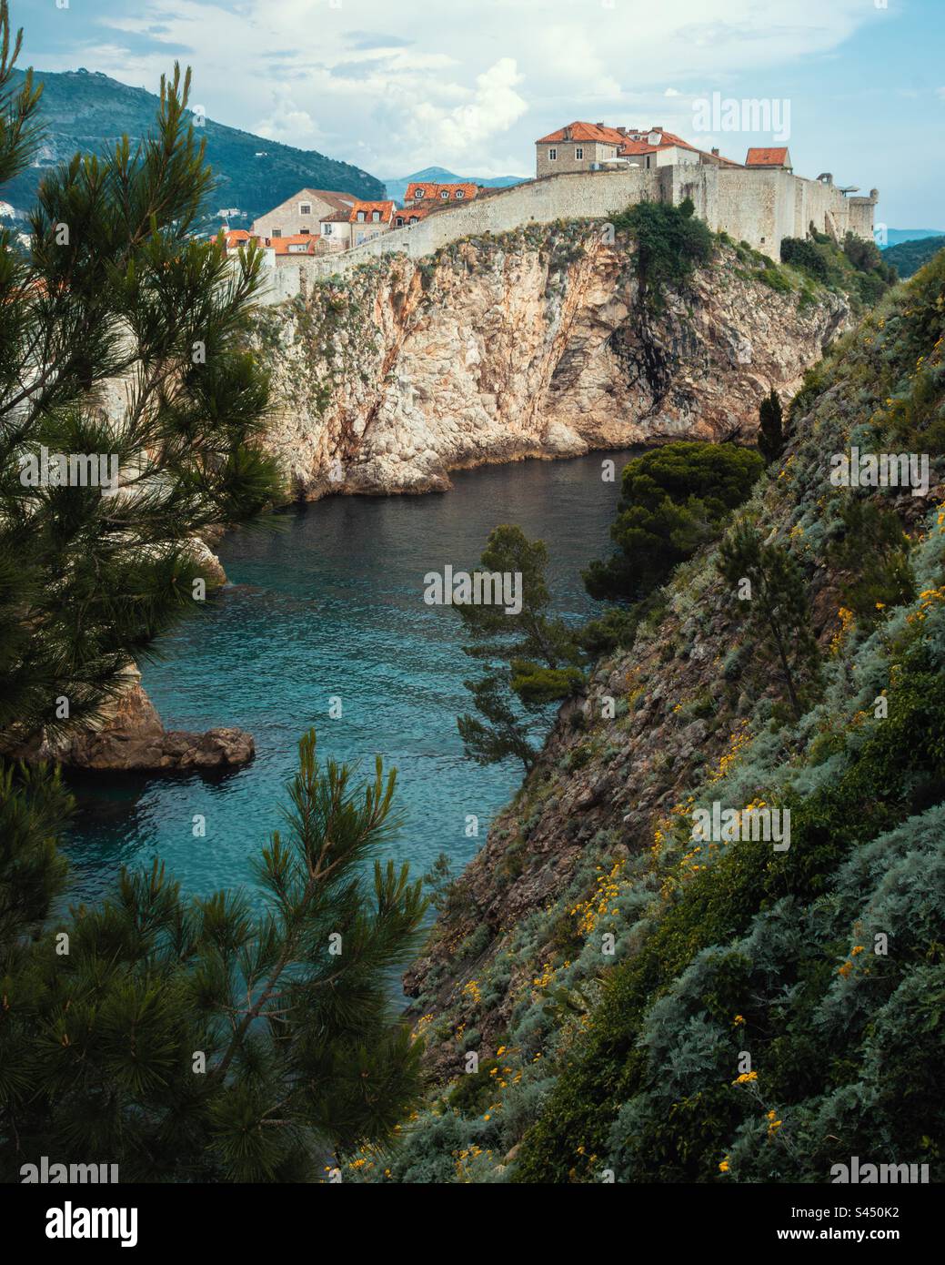Fort Bokor & City Walls in Dubrovnik, Croatia. - Smartphone Captured Stock Image