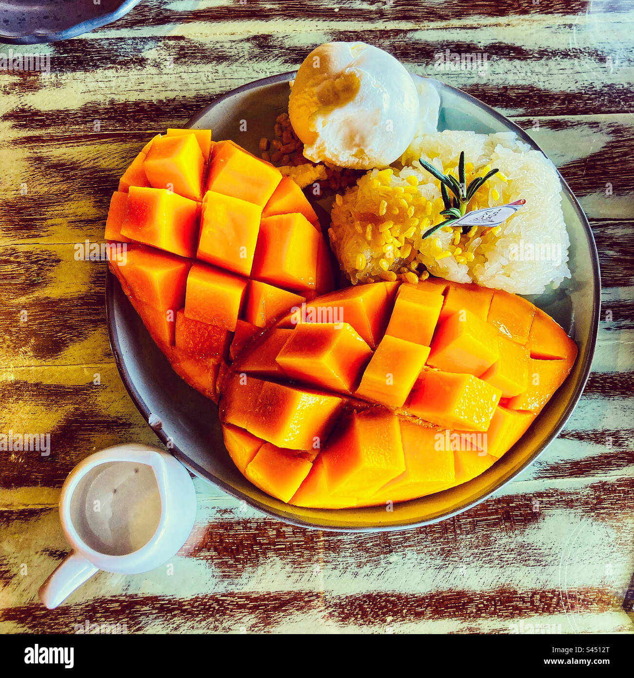 Mangio stick rice - Smartphone Captured Stock Image