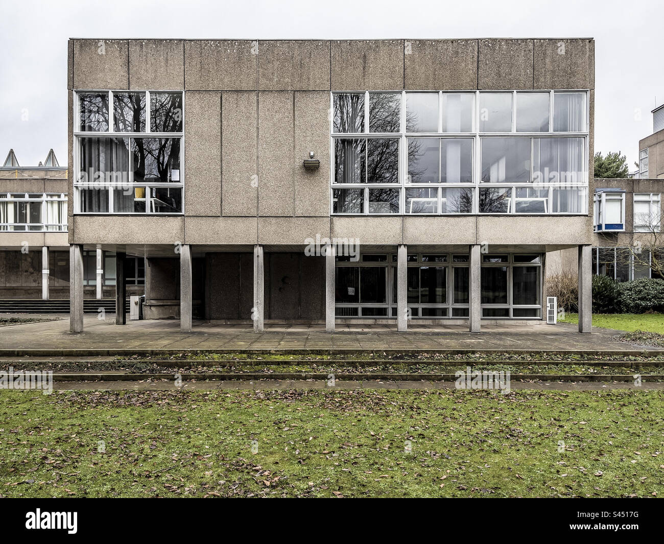Derwent College 1960's precast concrete building at York University, UK - Smartphone Captured Stock Image