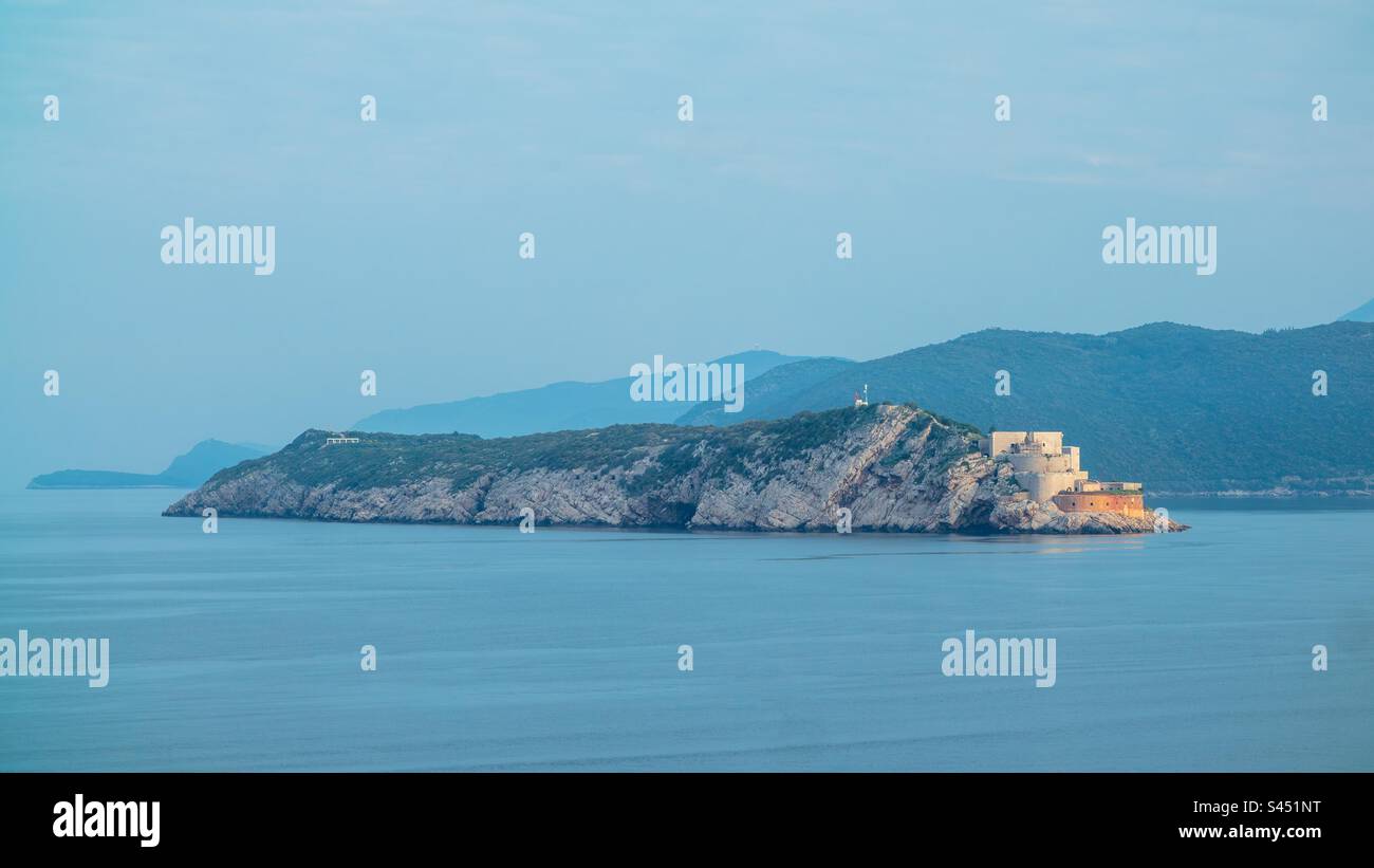 Punta Oštro in the Bay of Kotor, Montenegro. - Smartphone Captured Stock Image