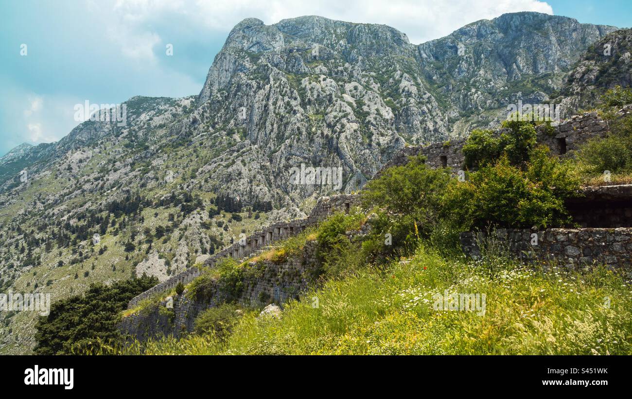Kotor Fort Walls - Smartphone Captured Stock Image