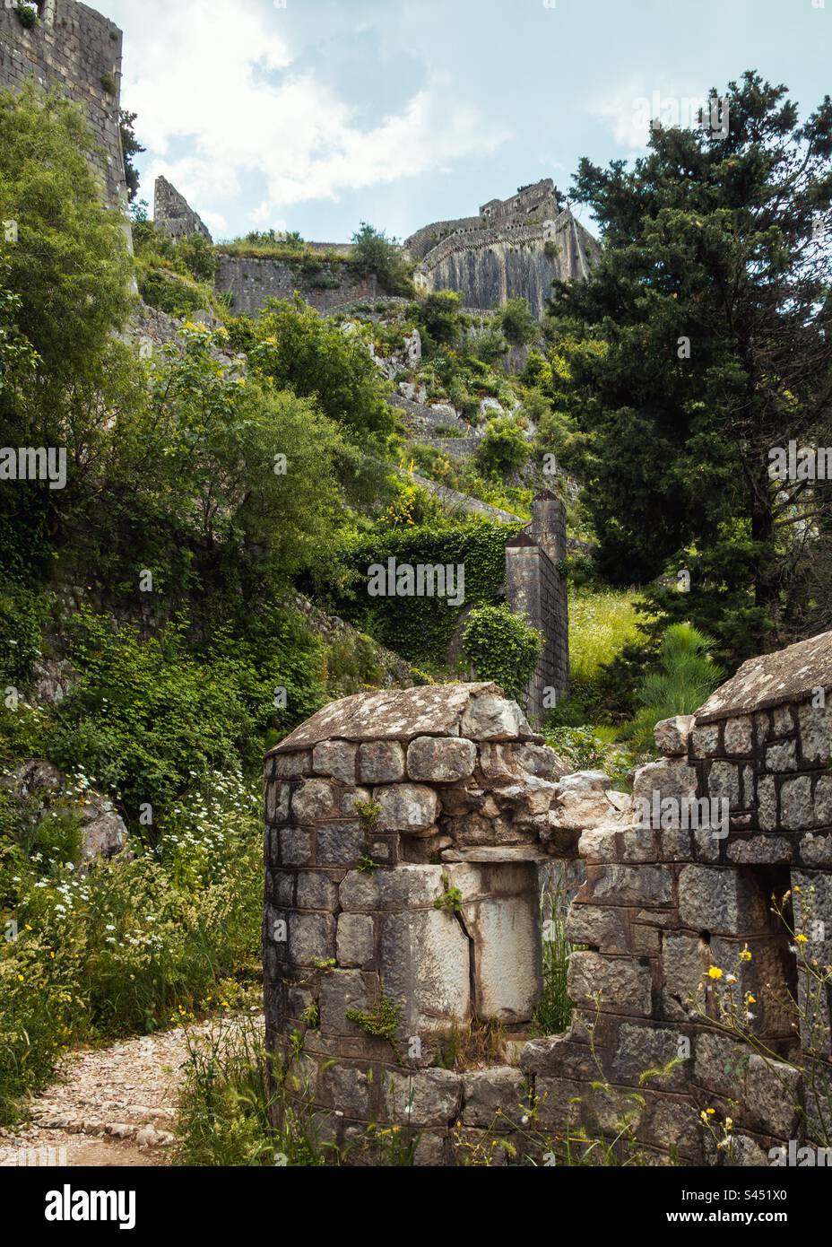 The Old Kotor Fort Trail, Montenegro. - Smartphone Captured Stock Image