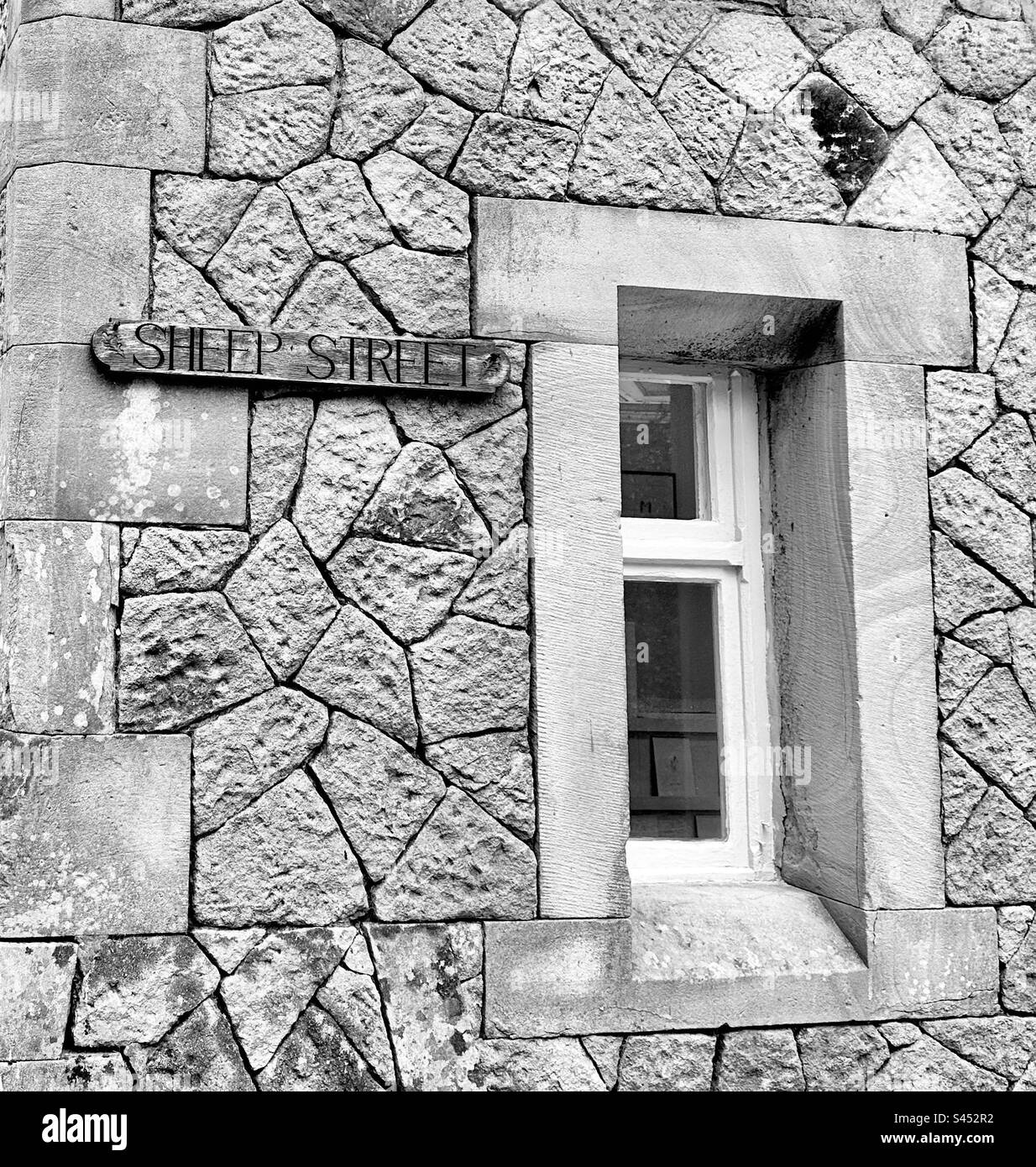 Sheep Street sign on stone building - Smartphone Captured Stock Image Sheep Street sign on stone building - Smartphone Captured Stock Image