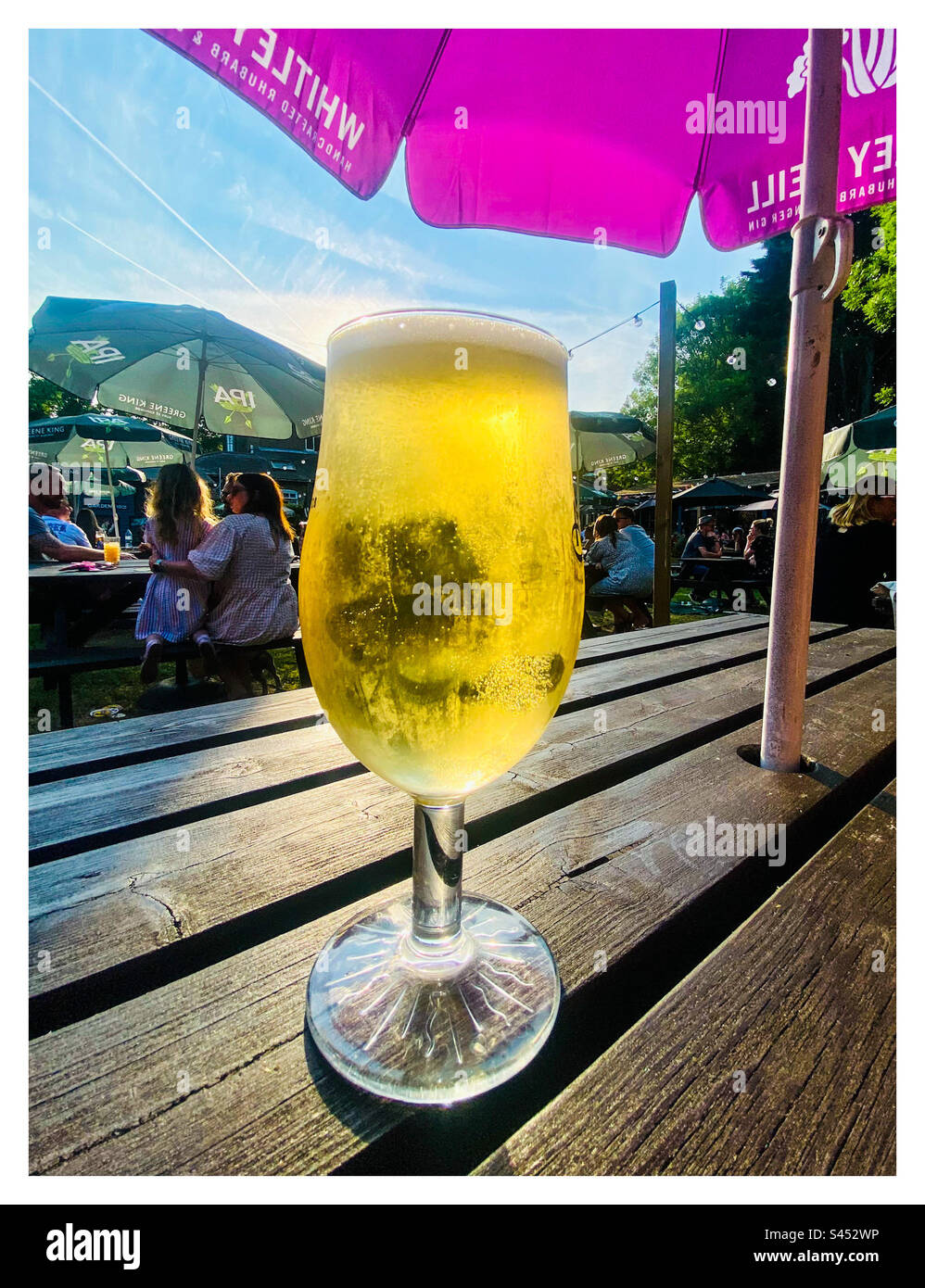 A cool drink on a hot day in London - Smartphone Captured Stock Image