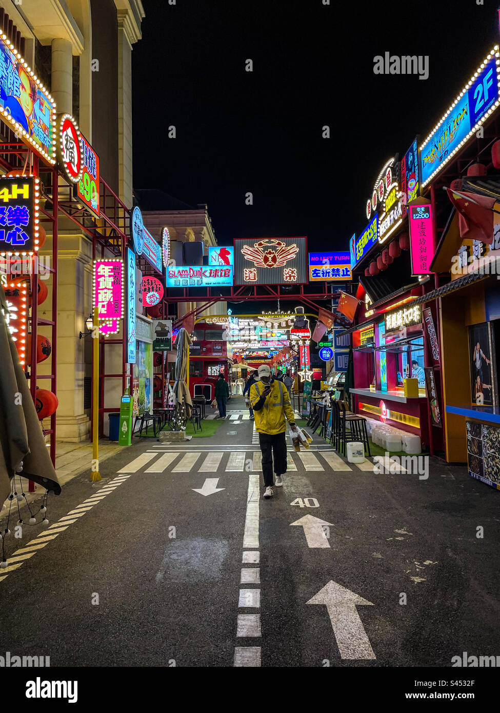Chinatown street food market - Smartphone Captured Stock Image