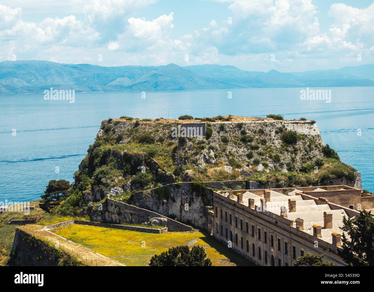 Old British Hospital in the Old Fortress of Corfu. - Smartphone Captured Stock Image