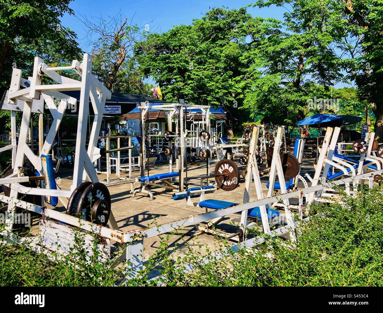 Yoga studio 'pod' with instructor. Vikasa Yoga Centre, Bangkok, Thailand.  Architect: Enter Projects , 2020 Stock Photo - Alamy