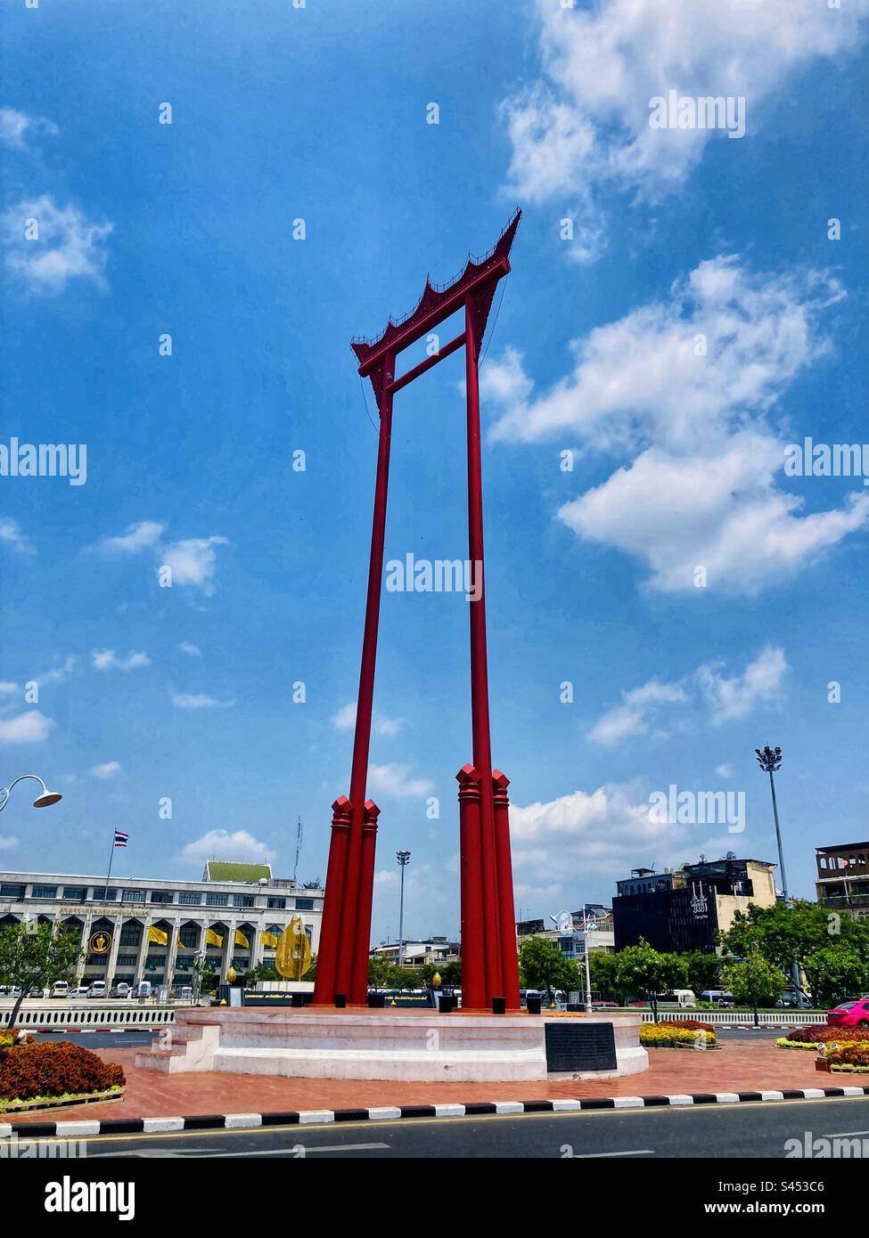 The giant swing Bangkok Thailand Stock Photo