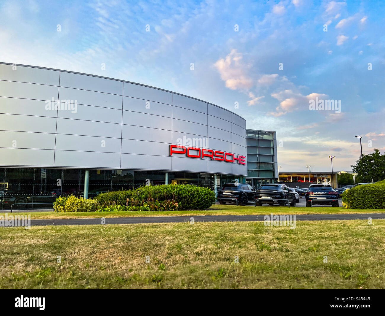 Leeds Porsche centre Stock Photo Alamy