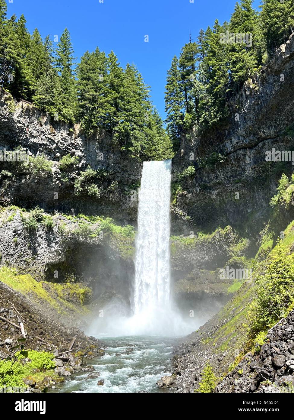 The bottom of Brandywine falls in Whistler,BC Stock Photo Alamy