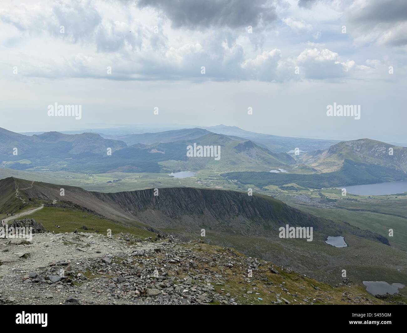 Mount Snowdon, Snowdonia National Park, North Wales. Yr Wyddfa, Eryri. - Smartphone Captured Stock Image