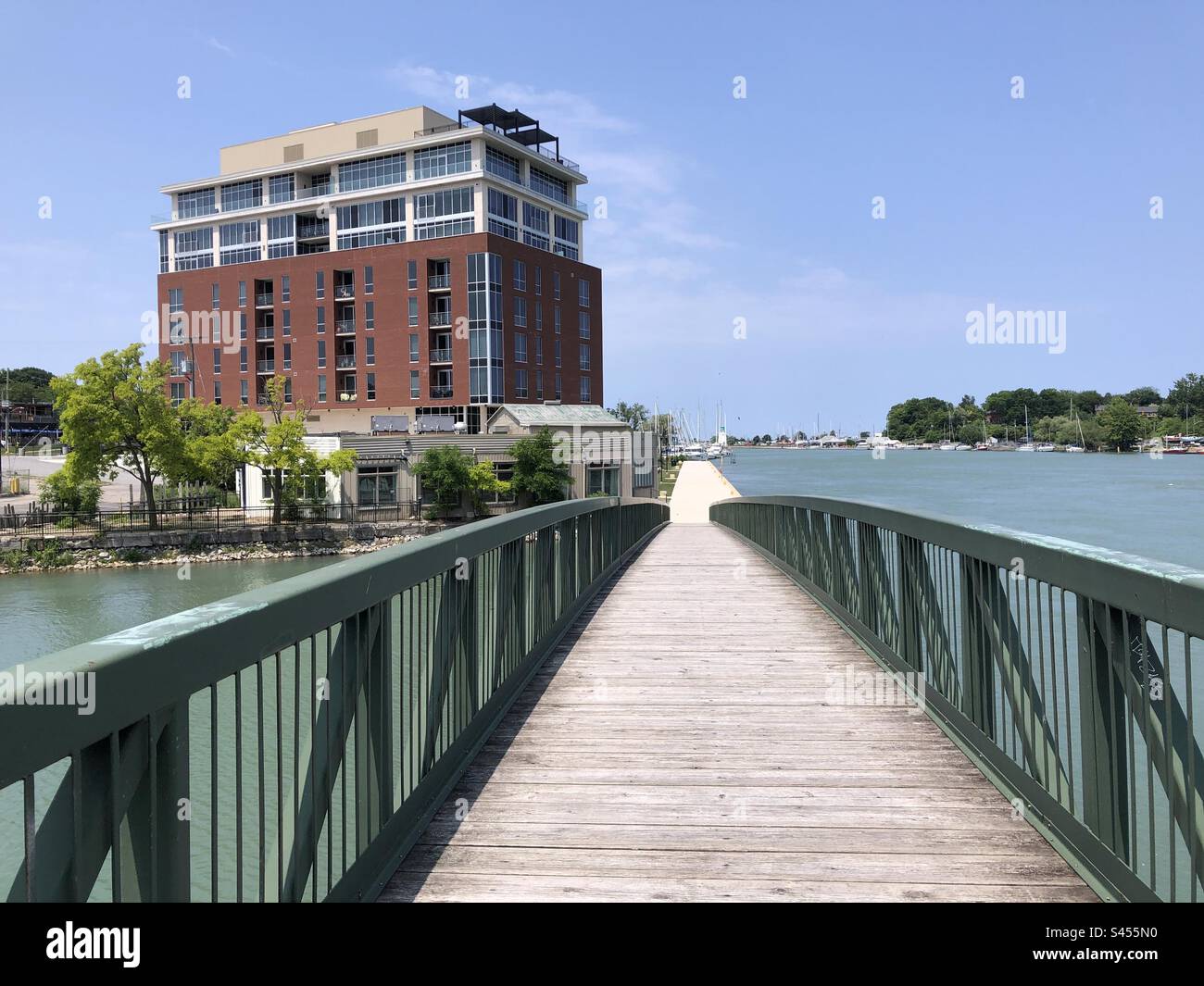 Port Dalhousie, Ontario, Canada on a sunny day. - Smartphone Captured Stock Image