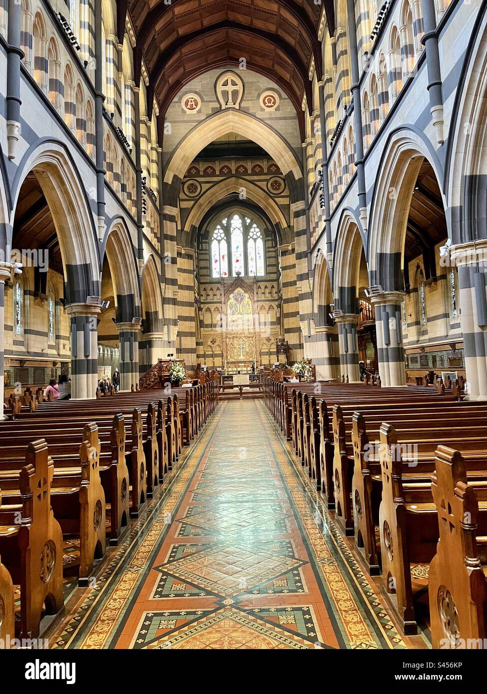 Central church aisle Stock Photo - Alamy