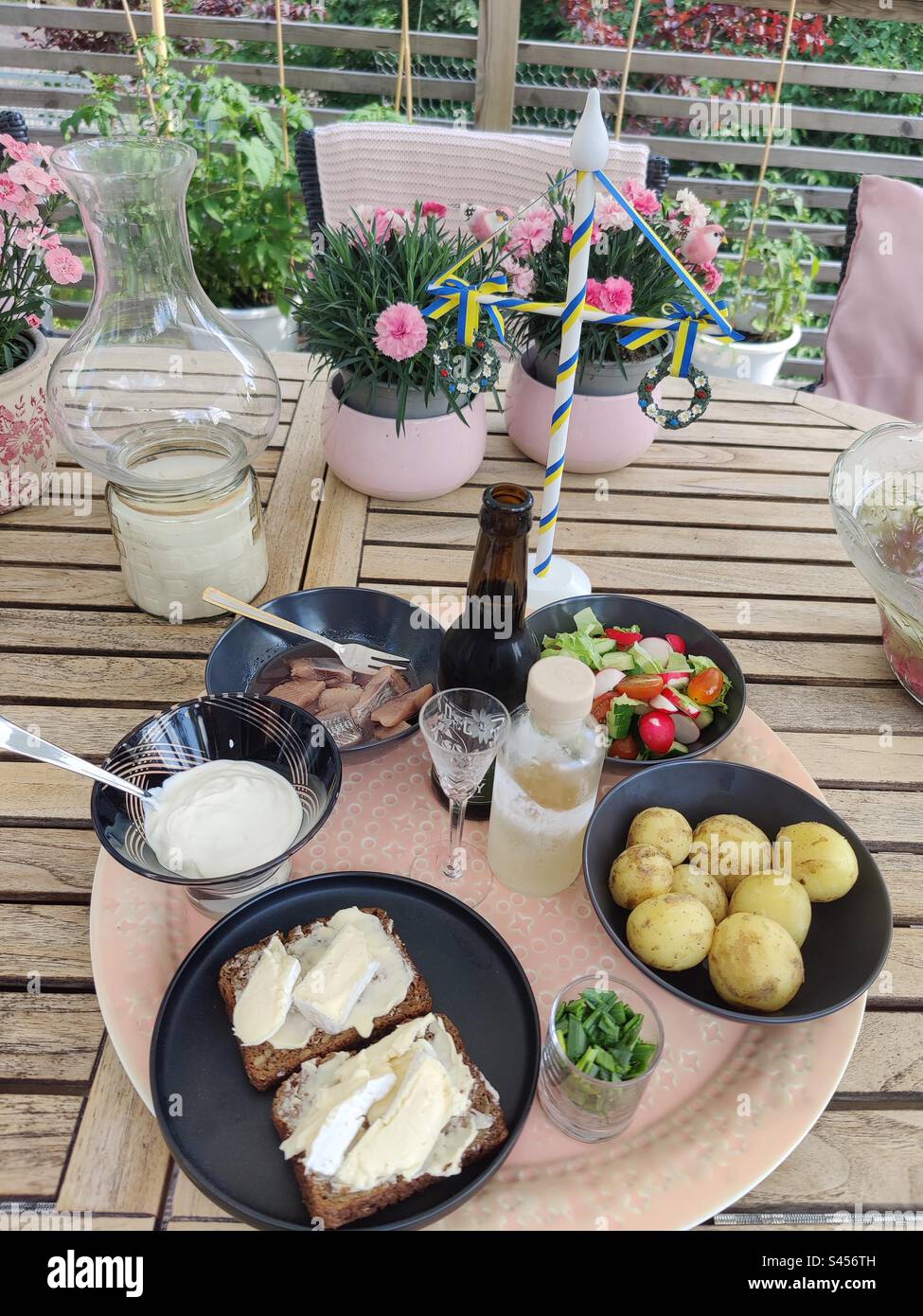 Midsummer lunch view - Smartphone Captured Stock Image