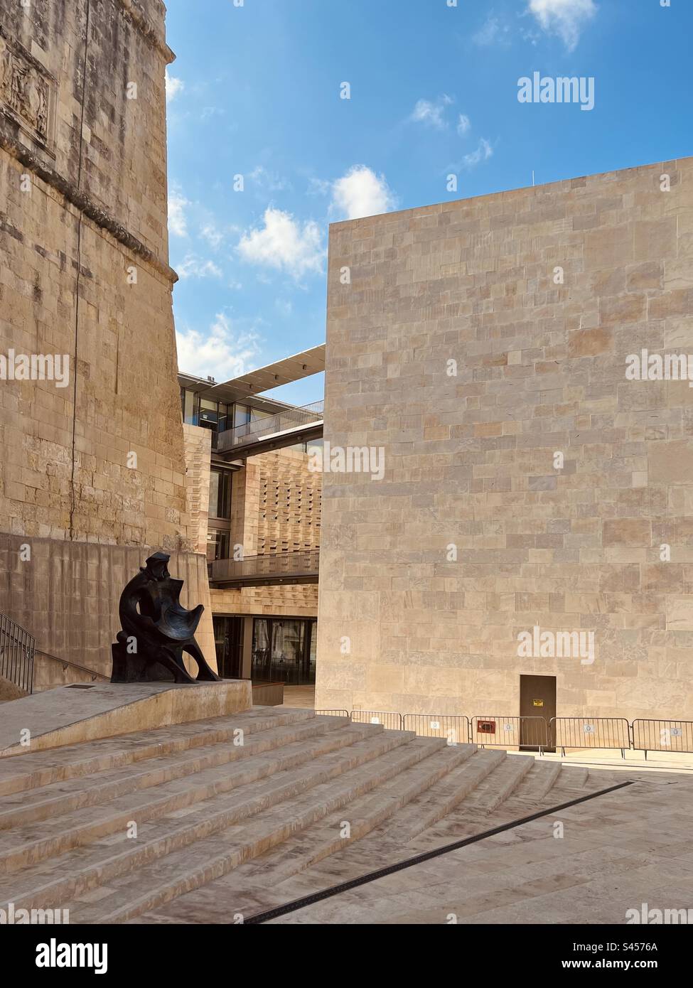 New Maltese Parliament Houses designed by Renzo Piano in the capital, Valletta in Malta - Smartphone Captured Stock Image