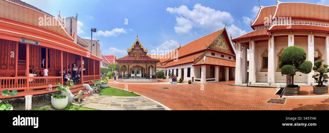 Panoramic of the national museum in Bangkok Thailand - Smartphone Captured Stock Image