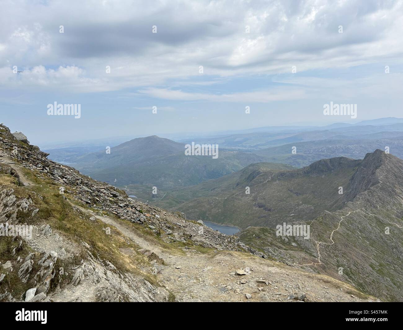 Mount Snowdon, Snowdonia National Park, North Wales. Yr Wyddfa, Eryri. - Smartphone Captured Stock Image