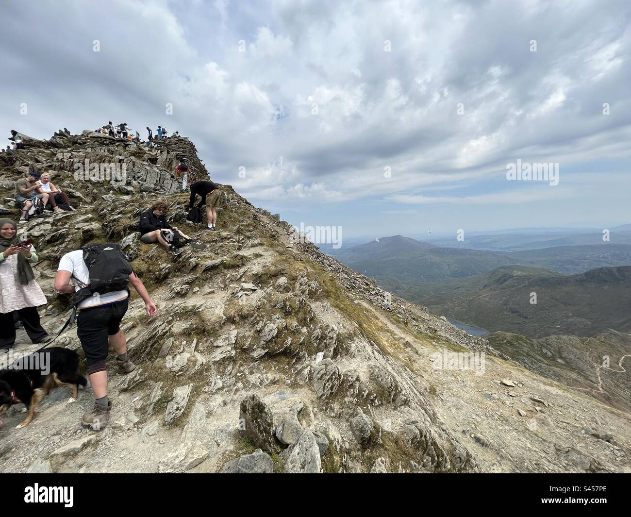 Mount Snowdon, Snowdonia National Park, North Wales. Yr Wyddfa, Eryri. - Smartphone Captured Stock Image