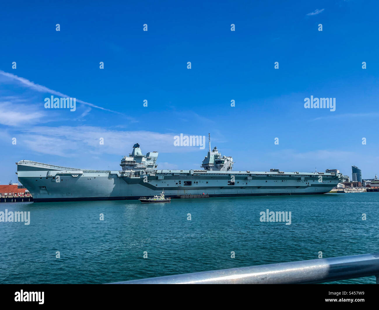 HMS Elizabeth aircraft carrier - Smartphone Captured Stock Image