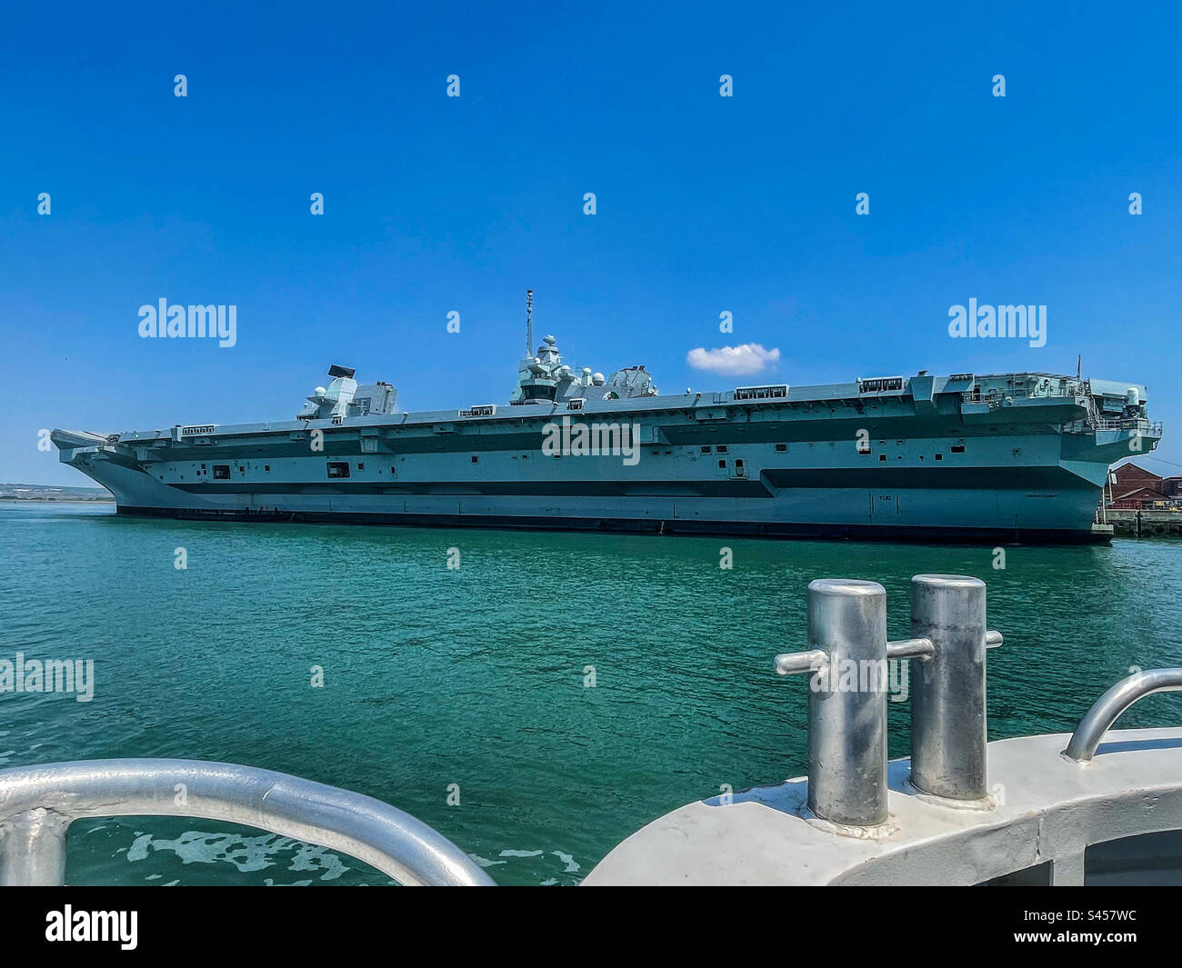 HMS Elizabeth aircraft carrier - Smartphone Captured Stock Image