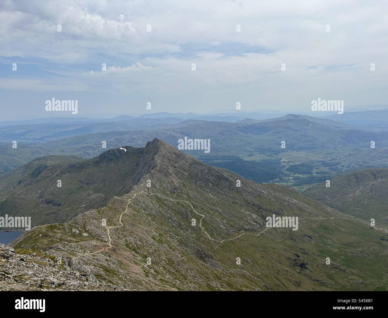 Mount Snowdon, Snowdonia National Park, North Wales. Yr Wyddfa, Eryri. - Smartphone Captured Stock Image