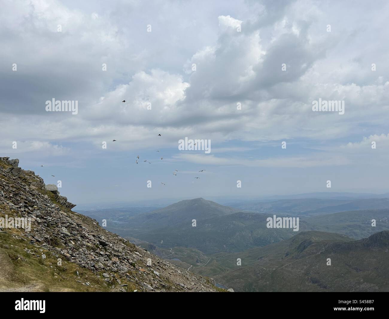 Mount Snowdon, Snowdonia National Park, North Wales. Yr Wyddfa, Eryri. - Smartphone Captured Stock Image