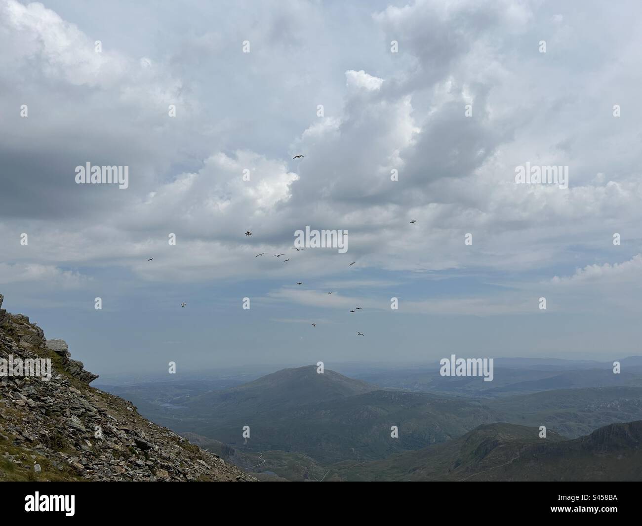 Mount Snowdon, Snowdonia National Park, North Wales. Yr Wyddfa, Eryri. - Smartphone Captured Stock Image