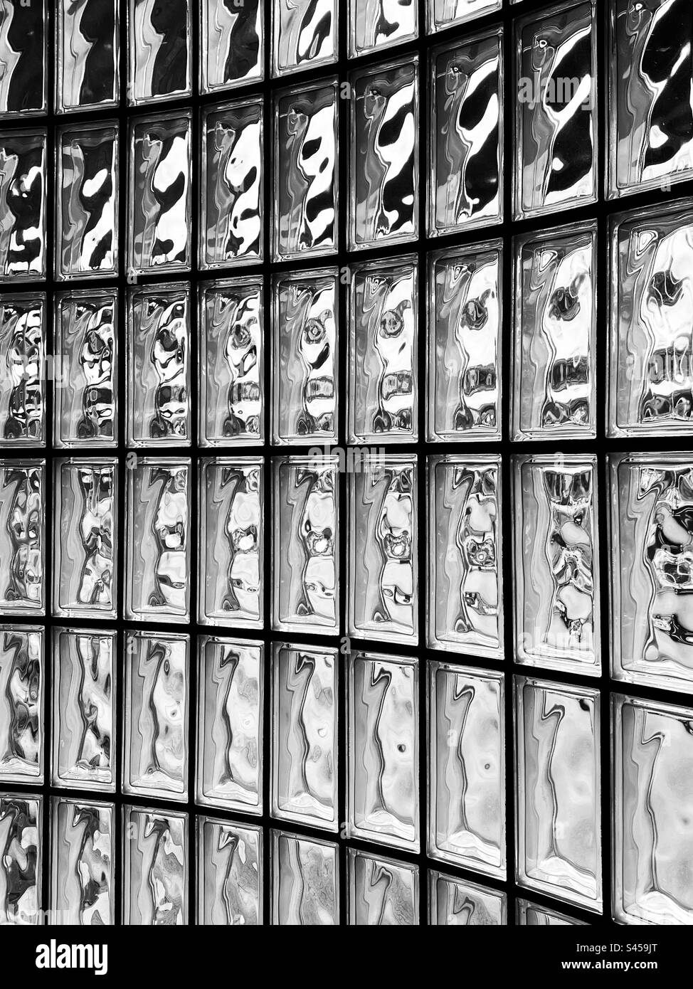 Glass building blocks in black and white Stock Photo Alamy