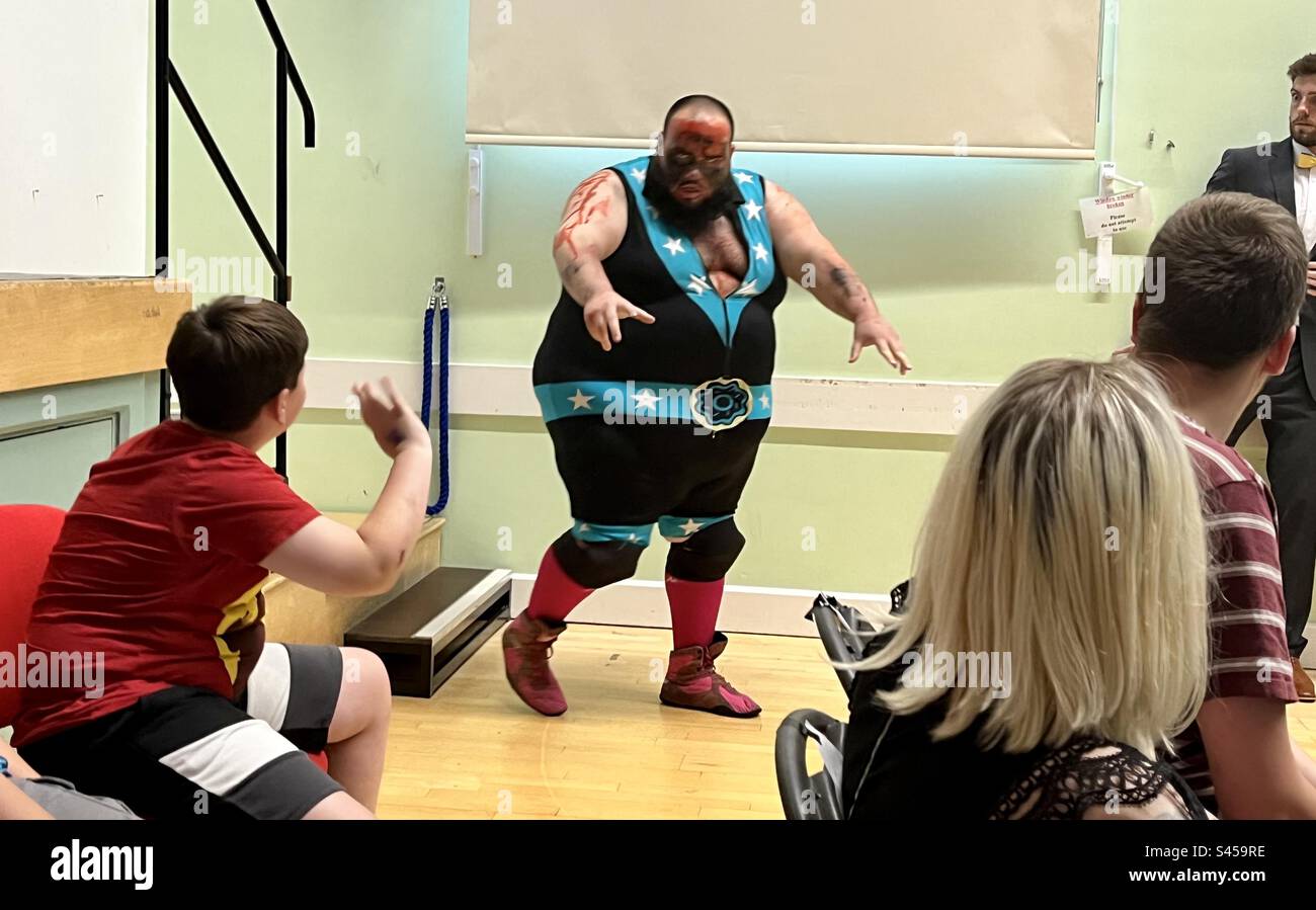 Pro wrestling chaos. Bristol - Smartphone Captured Stock Image