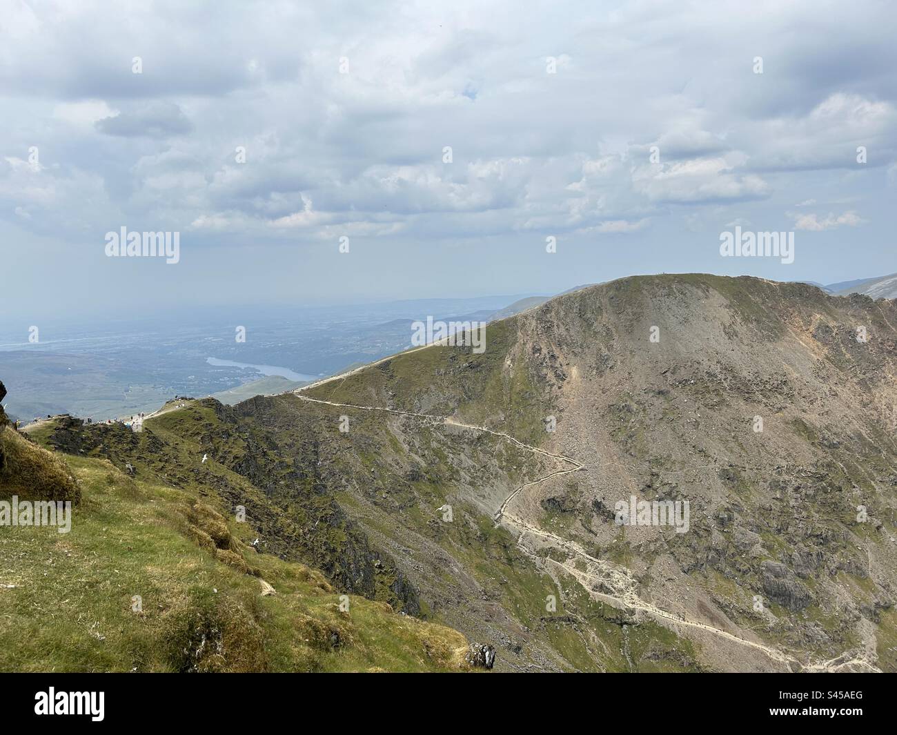 Mount Snowdon, Snowdonia National Park, North Wales. Yr Wyddfa, Eryri. - Smartphone Captured Stock Image