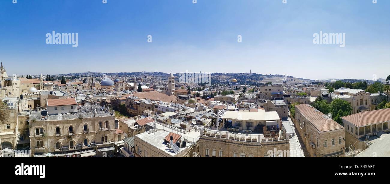 A panoramic view of the old city of Jerusalem, Israel Stock Photo - Alamy