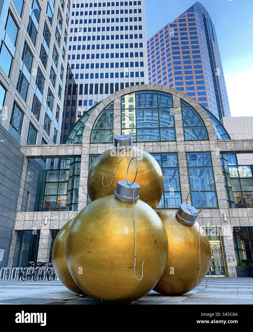 Christmas in uptown Charlotte North Carolina Stock Photo Alamy