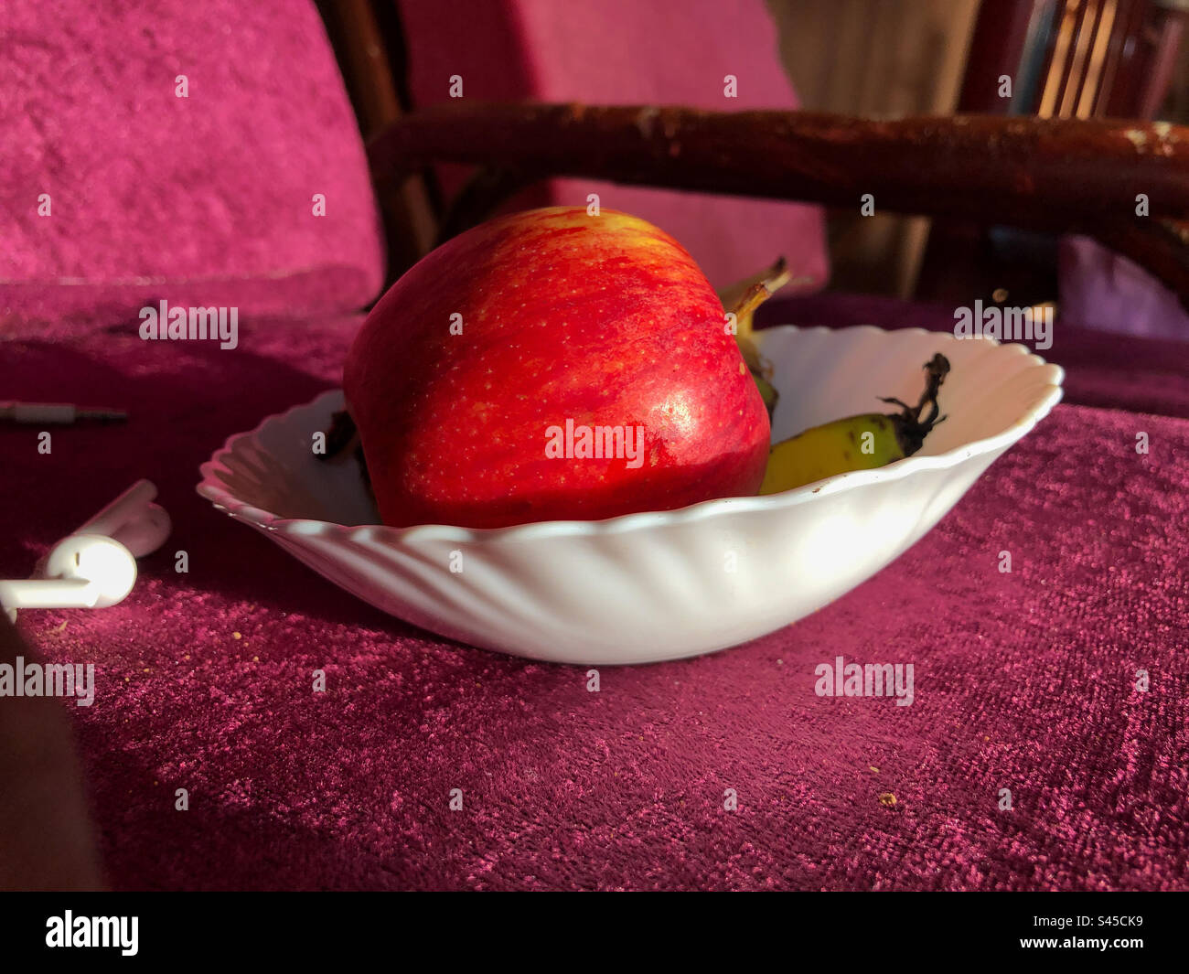 A big apple on the table Stock Photo