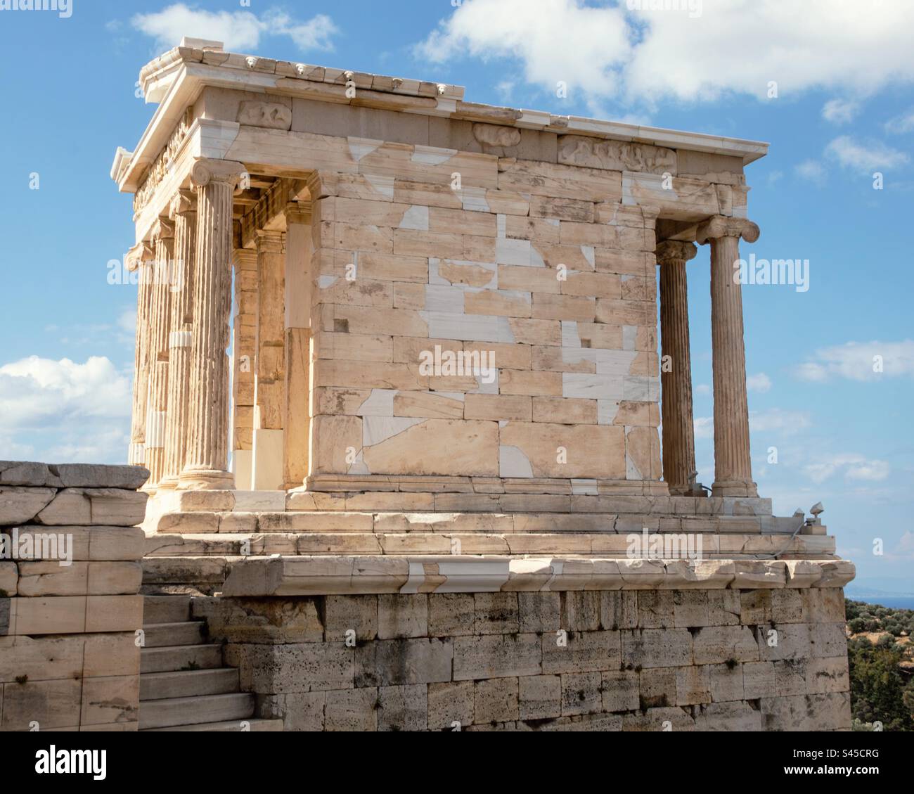 Staircase to the Temple of Athena Nike - Athens, Greece. - Smartphone Captured Stock Image