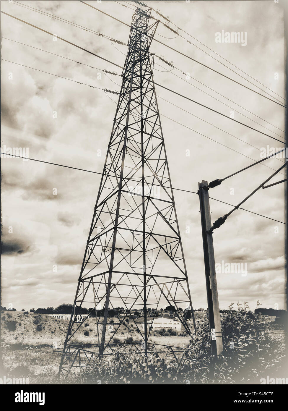 Electricity pylon - Smartphone Captured Stock Image